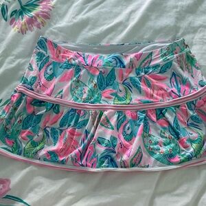 Lilly Pulitzer Luxletic Skort in Pink and Blue Floral